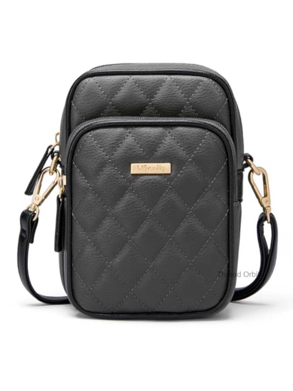Small Vegan Leather Crossbody Phone Bag Quilted Wallet Card Slots